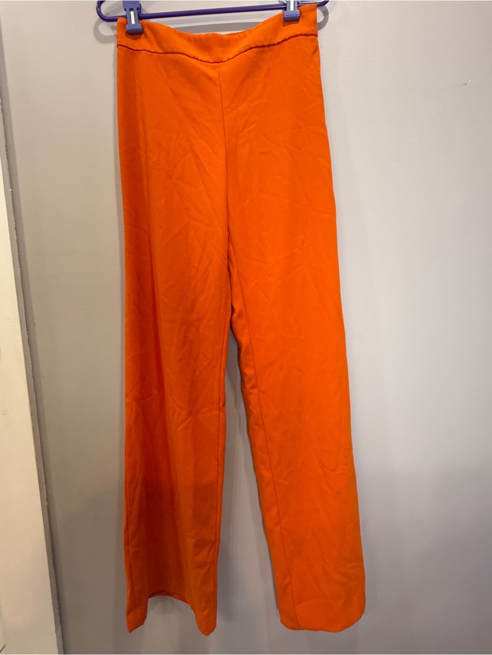 Zara Vibrant Orange Wide-Leg Men's Pants